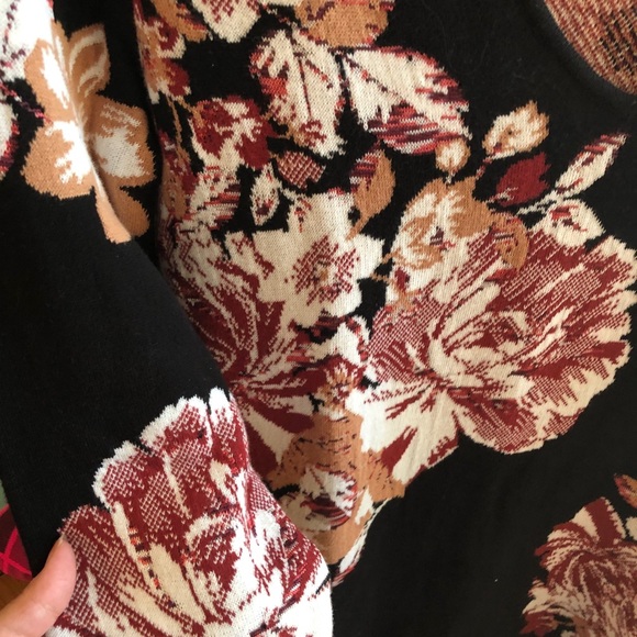 NWT INC Floral Sweater Dress - Picture 4 of 4